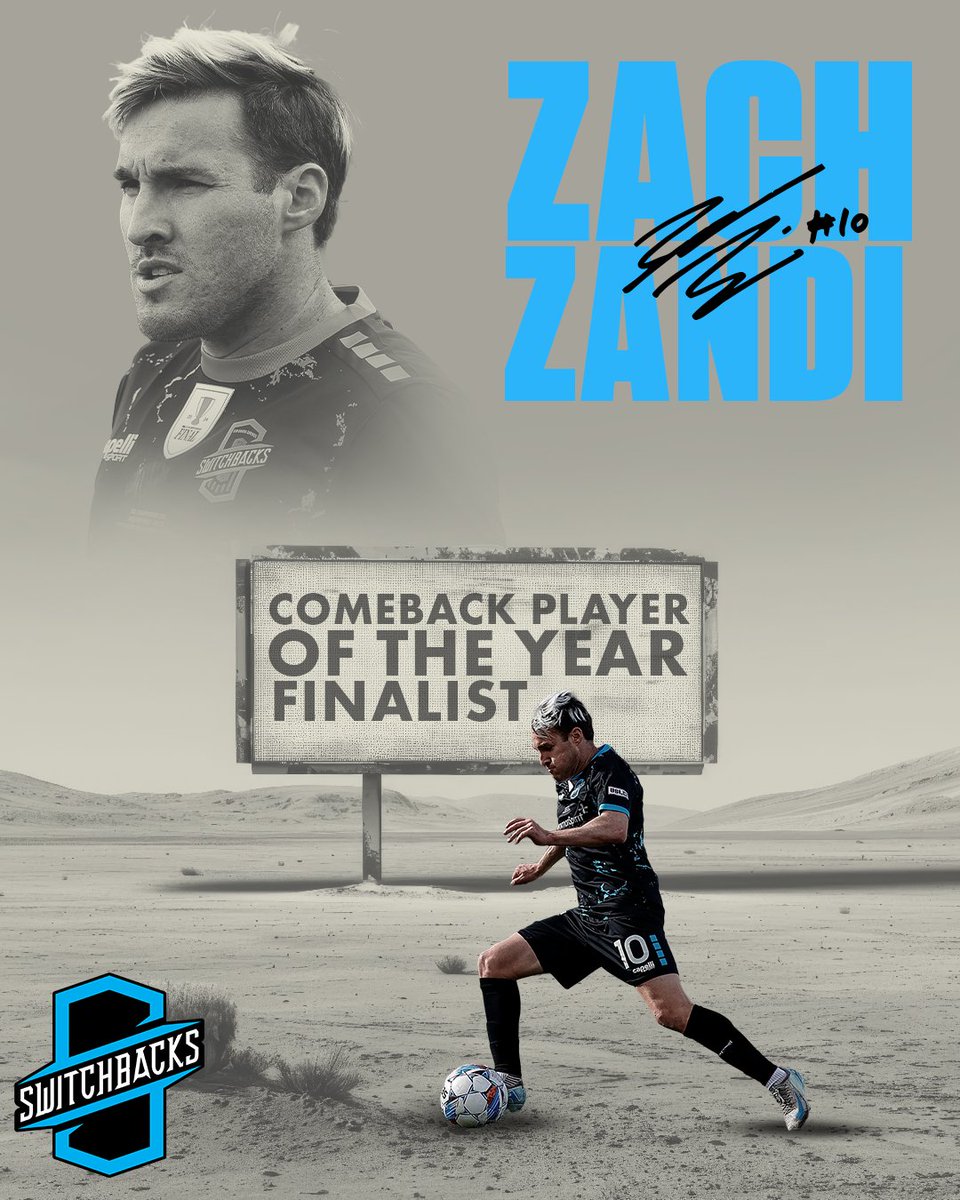 Zandi has been nominated for USL Championship Comeback Player of the Year! 

Vote now before polls close on Monday: 
bit.ly/3D7pKqF

#wonforthesprings #switchbacksfc