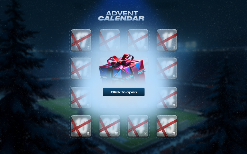 🎄 The MFL Advent Calendar Is Here 🎁

We’re bringing you festive surprises every day until Xmas!
Claim your prize each day, including special packs, $MFL and much more.

app.playmfl.com/xmas
app.playmfl.com/xmas
app.playmfl.com/xmas