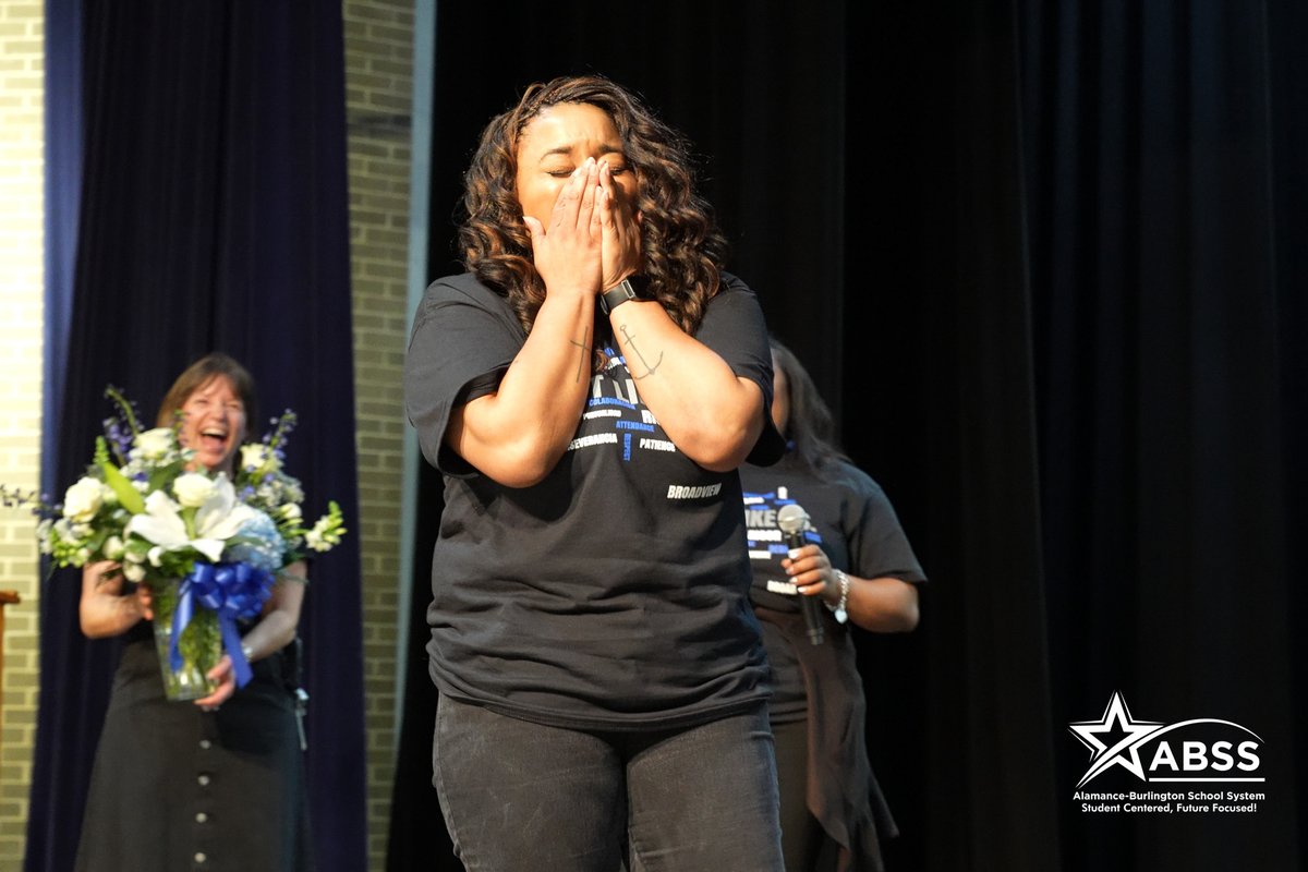 Alamance-Burlington School System (@absspublic) on Twitter photo 🌟 THE MOMENT! Chanel Jones from <a href="/BMSBobcats/">Broadview Middle</a> is the 2025 Piedmont Triad Region Teacher of the Year! This phenomenal 6th grade teacher will move on as one of 9 finalists for NC Teacher of the Year. Let's make some NOISE for Ms. Jones! 📣 #TeacherOfTheYear #ABSSProud 🌟 THE MOMENT! Chanel Jones from <a href="/BMSBobcats/">Broadview Middle</a> is the 2025 Piedmont Triad Region Teacher of the Year! This phenomenal 6th grade teacher will move on as one of 9 finalists for NC Teacher of the Year. Let's make some NOISE for Ms. Jones! 📣 #TeacherOfTheYear #ABSSProud