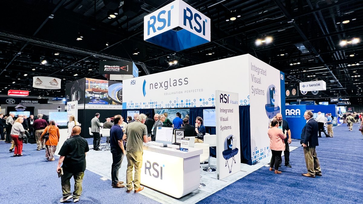 RSiVisuals's tweet photo. What a great I/ITSEC! We had a very busy booth and lots of interest in Nexglass - our new solid surface mirror technology for collimated optical systems. If you missed us at the show you can learn more about it here, https://t.co/r8vPGhPLRy. 
#IITSEC #RSiVisuals #RSiSimulation https://t.co/FzP9bX8D8I