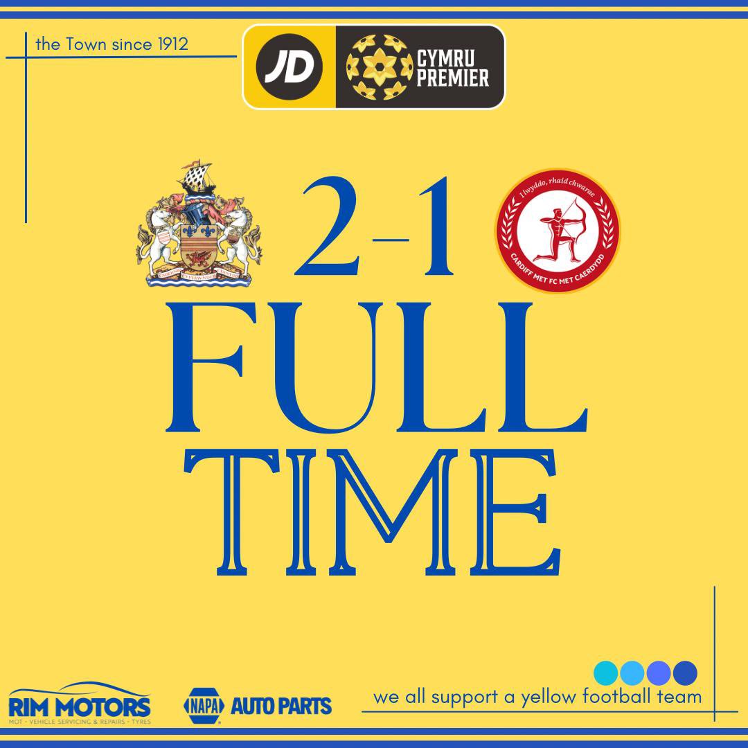 UP THE TOWN!!!!!

Barry comes from a goal behind to beat Cardiff Met. 2-1!!!

Goals from Evan Press and Ryan Kavanagh.