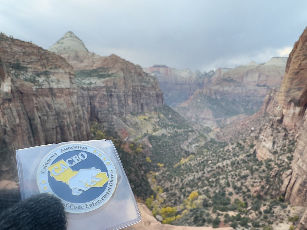 CACEOTweets's tweet photo. CACEO's challenge coins are on the move! Thanks to San Diego County Code Compliance Planner Derek Bender for sending us these great shots 📸repping CACEO at Zion, Bryce Canyon and Grand Canyon National Parks. 

Where has your CACEO challenge coin gone? Send photos to pr@caceo.us! https://t.co/RiGrgQvNq2