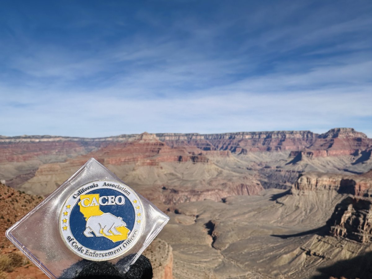 CACEOTweets's tweet photo. CACEO's challenge coins are on the move! Thanks to San Diego County Code Compliance Planner Derek Bender for sending us these great shots 📸repping CACEO at Zion, Bryce Canyon and Grand Canyon National Parks. 

Where has your CACEO challenge coin gone? Send photos to pr@caceo.us! https://t.co/RiGrgQvNq2