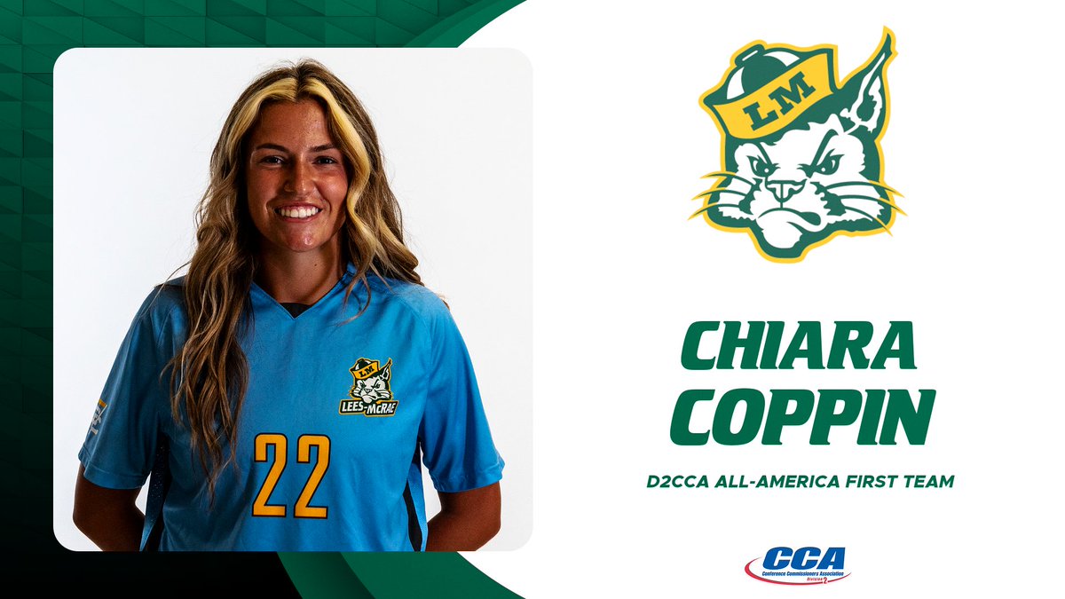 Lees-McRae Athletics (@lmcbobcats) on Twitter photo .<a href="/LMCwsoccer/">Lees-McRae Women’s Soccer</a> graduate student Goalkeeper Chiara Coppin has been recognized to the Division II Conference Commissioner's Association (D2CCA) All-America First Team today. Read more⬇️
📰➡️tinyurl.com/58cs6su5
#BEmore | #GoBobcats .<a href="/LMCwsoccer/">Lees-McRae Women’s Soccer</a> graduate student Goalkeeper Chiara Coppin has been recognized to the Division II Conference Commissioner's Association (D2CCA) All-America First Team today. Read more⬇️
📰➡️tinyurl.com/58cs6su5
#BEmore | #GoBobcats