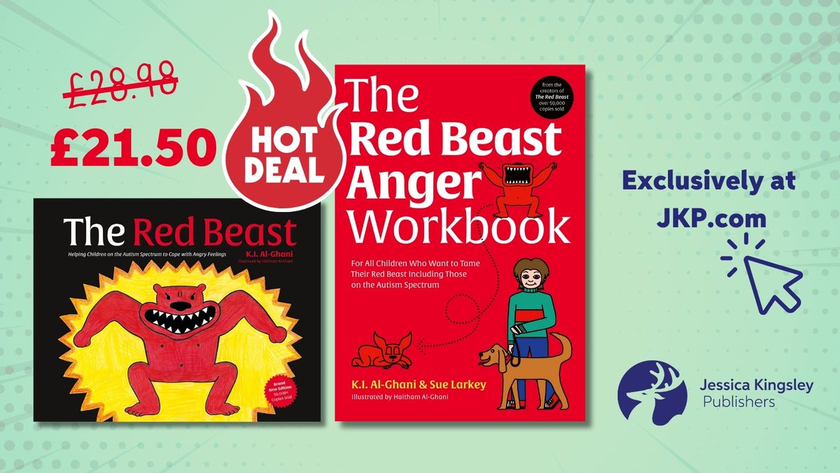 JKPAutism's tweet photo. Get the iconic children's book The Red Beast, alongside The Red Beast Anger Workbook, for just Β£21.50 - https://t.co/rhfesbZfDw
Provide healthy coping mechanisms to help children and young people to manage strong feelings.
#SensoryRegulation #Anger #AngerManagement #RedBeast https://t.co/nMloW8jGw1