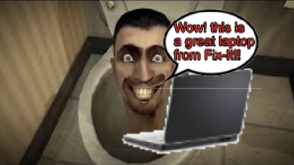 Fix_It_Tq's tweet photo. Even skibidi toilet enjoys fix-it and heres why you should too we have a fast, reliable mobile repair service as well as high quality pcs and laptops on sale. Buy now in your local stores!!! #صيدنايا #بشار_الأسد #jayvik #VidaaMuyarchi #JMFyang #CharlotteAustin #SKIBIDITOILET #lol https://t.co/bEztNLvaRg