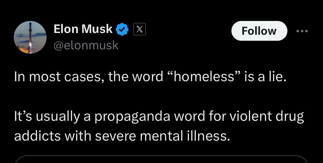 KeithOlbermann's tweet photo. Actually, @elonmusk, the 'propaganda words' we use for violent drug addicts with severe mental illness' are "X Management Team" https://t.co/uDPOn3eMGP