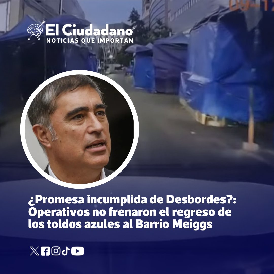 El_Ciudadano's tweet photo. Los toldos azules desafían la autoridad del nuevo alcalde de Santiago. Pese a los operativos y declaraciones, el comercio ilegal sigue dominando las calles, cuestionando la efectividad de su gestión.

Leer más aquí 🔗https://t.co/iB7PTeazzX

#Chile #Actualidad https://t.co/CQTIk1jkfH