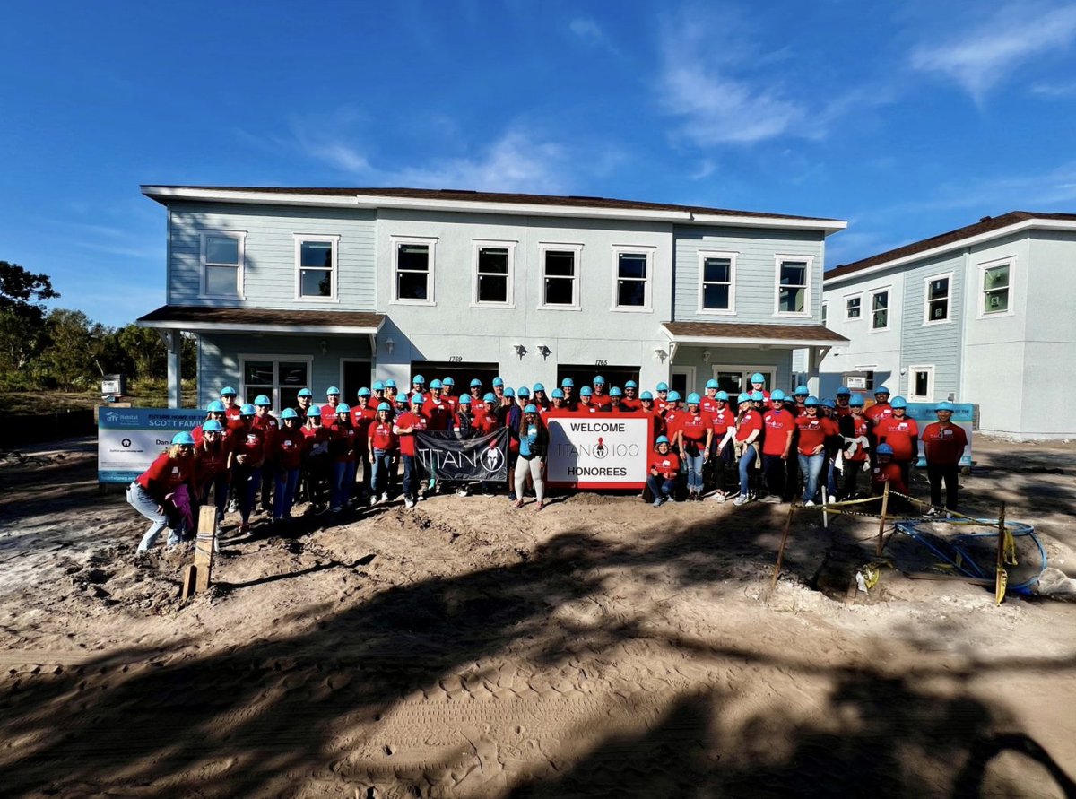 To Us, It’s Personal. 💙 Building Homes, Building Hope.
 
Thank you, Habitat for Humanity - Tampa Bay Gulfside, for inspiring us to be a part of your life-changing work.
 
#Titan100 #HabitatForHumanity