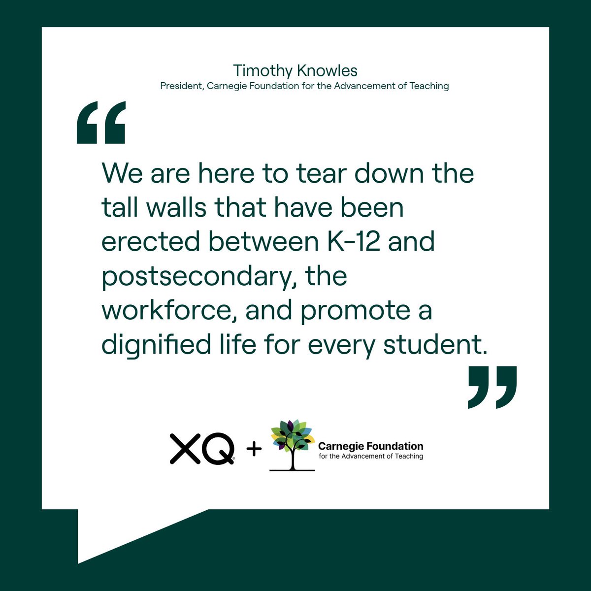 CarnegieFdn's tweet photo. .@XQAmerica and the Carnegie Foundation are deeply motivated to rethink, redesign, and realize innovative ways to improve high schools and build a new educational architecture.
#RethinkHighSchool https://t.co/SLD5UE3QfE