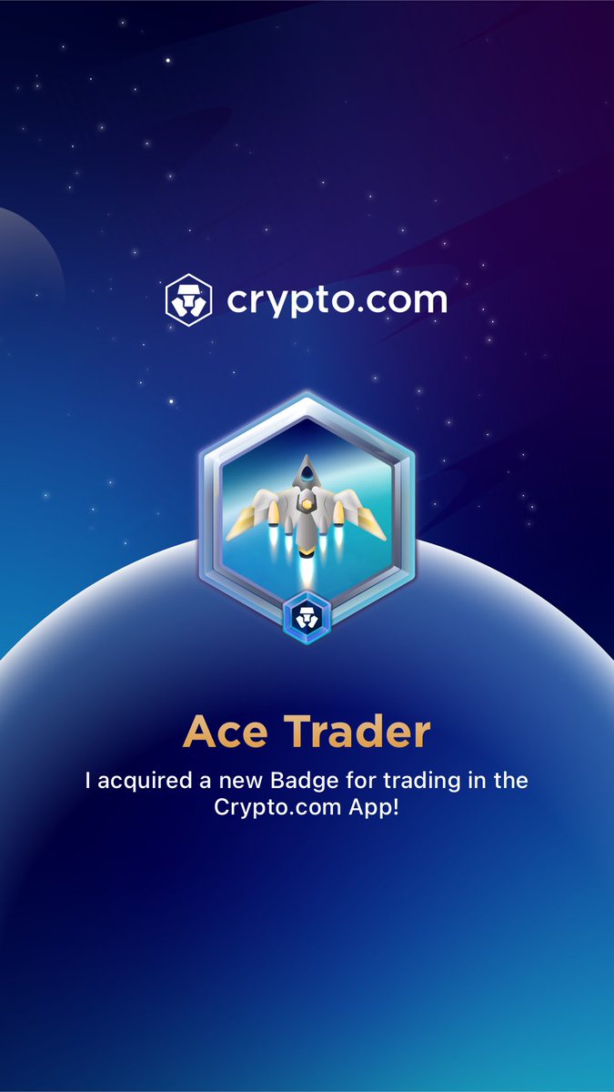 Yeah I’m finally an ACE TRADER thx #CRO for the 150💎 reward