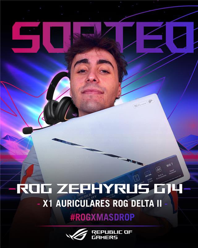QUIEN QUIERE ganar un pedazo de portátil Zephyrus G14 y unos auriculares inalámbricos ROG?🤔
Pues ROG y yo os traemos un sorteazo para que podais conseguirlo, solo teneis que:
 
- Seguir la cuenta de <a href="/ASUSROGES/">ROG España</a> 
- Dar RT al post del sorteo. 
- Mencionar a un amigo y el hashtag