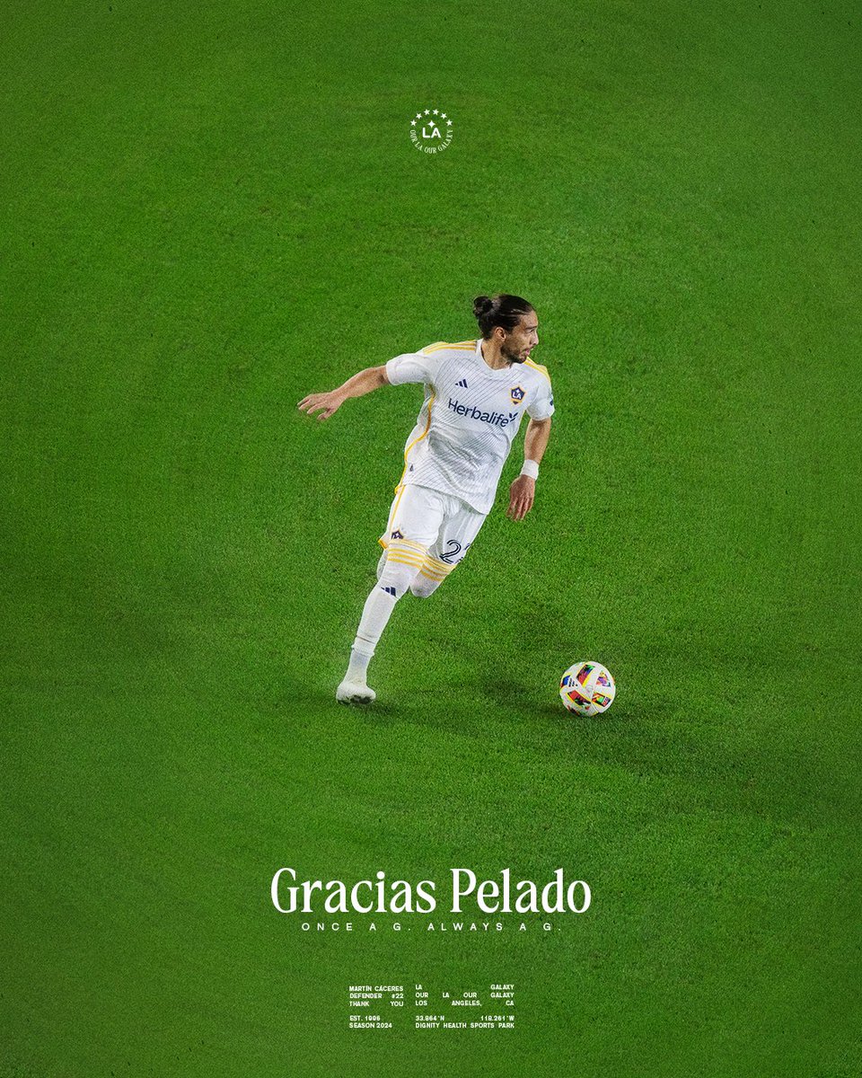 LAGalaxy's tweet photo. Gracias Pelado 🙏 

We are grateful for Martín’s many contributions to the club these past 3 seasons. https://t.co/cxXEpQbU0E