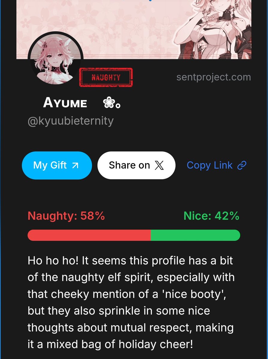 Looks like she's on Santa's Naughty list this year.