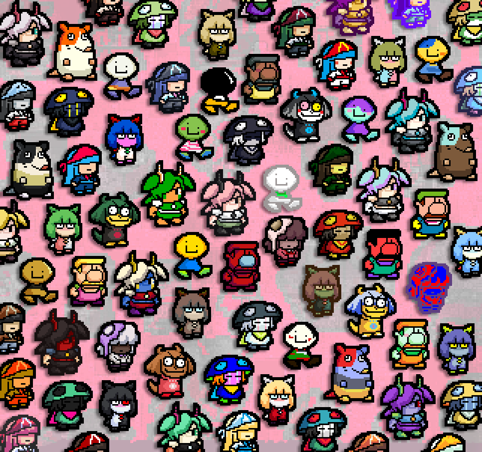 GIMMIKO will contain an absolute MOTHERLOAD of collectible colour palettes for characters!!! We're at 300+ and counting PLUS you'll be able to make and share your own!
Who can you recognize? 
#gamedev #indiedev