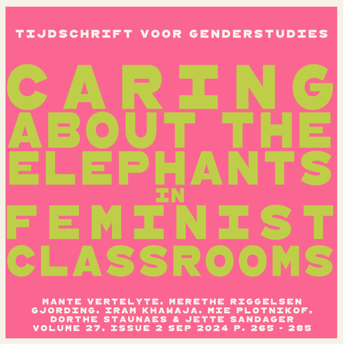 Tijdschrift voor Genderstudies tweet media