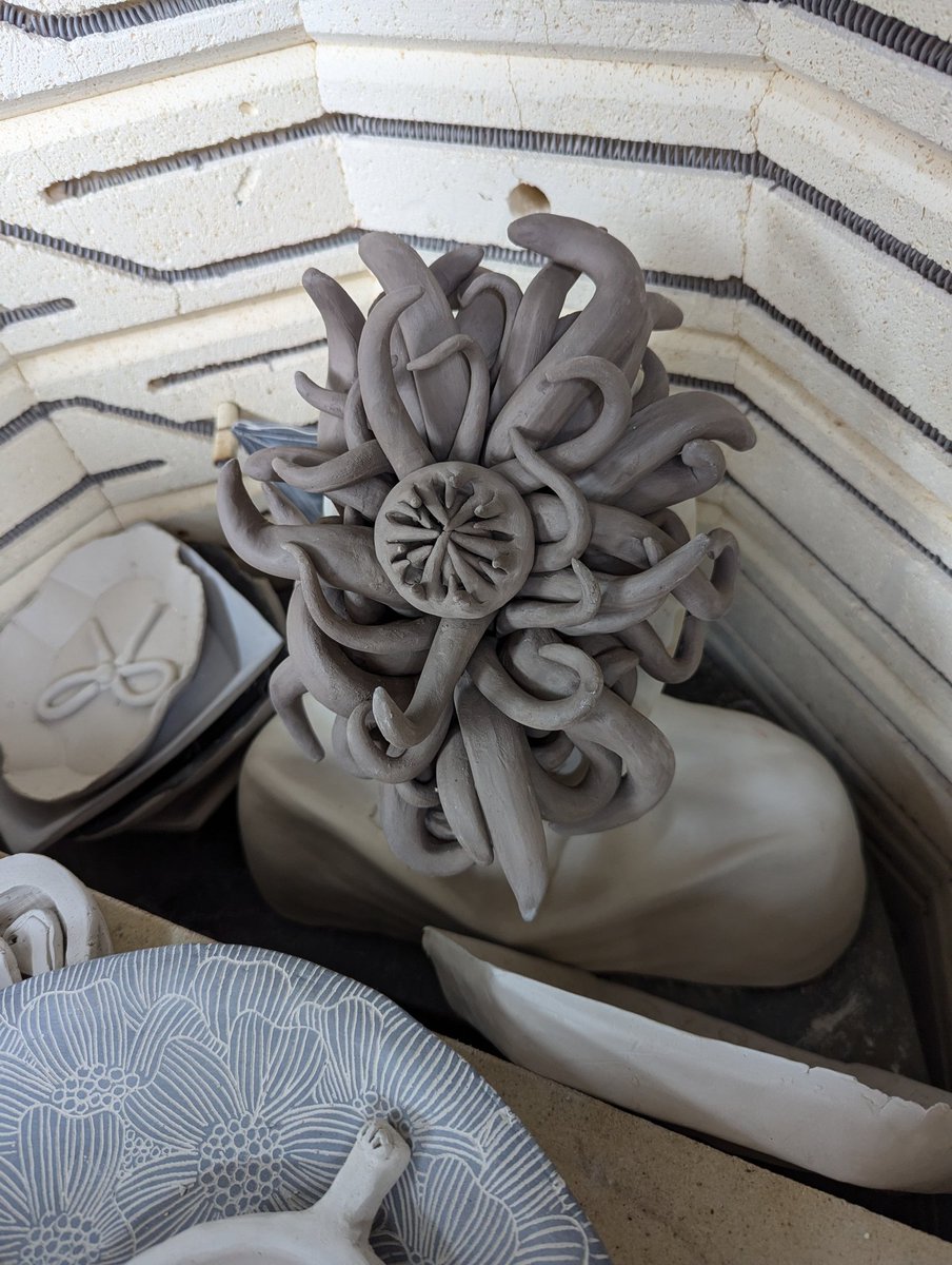 Fingers crossed for this incredible piece by <a href="/LHSRI/">Lincoln High School</a> senior savannah paquette! Don't tell her it's in the kiln!