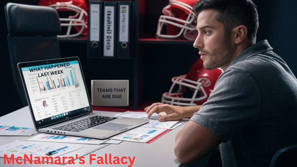 EVPrecision's tweet image. New article posted today...
Avoiding McNamara&apos;s Fallacy in Sports Betting: 
A Guide to Smarter Picks
👉 precisionhandicapping.com/insights/footb…
=================================
#SportsBetting
#Handicapping
#NFLPicks 
#CFBPicks