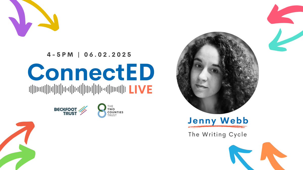The Two Counties Trust (@ttctrust) on Twitter photo Thanks to our speakers and everyone who joined the #ConnectEDLive #TeachMeet last week!
We're now excited to announce our next event with special guest, <a href="/FunkyPedagogy/">Jennifer Webb</a>! Jenny will share insights on how to support students with their writing.
Don't miss this FREE online session Thanks to our speakers and everyone who joined the #ConnectEDLive #TeachMeet last week!
We're now excited to announce our next event with special guest, <a href="/FunkyPedagogy/">Jennifer Webb</a>! Jenny will share insights on how to support students with their writing.
Don't miss this FREE online session