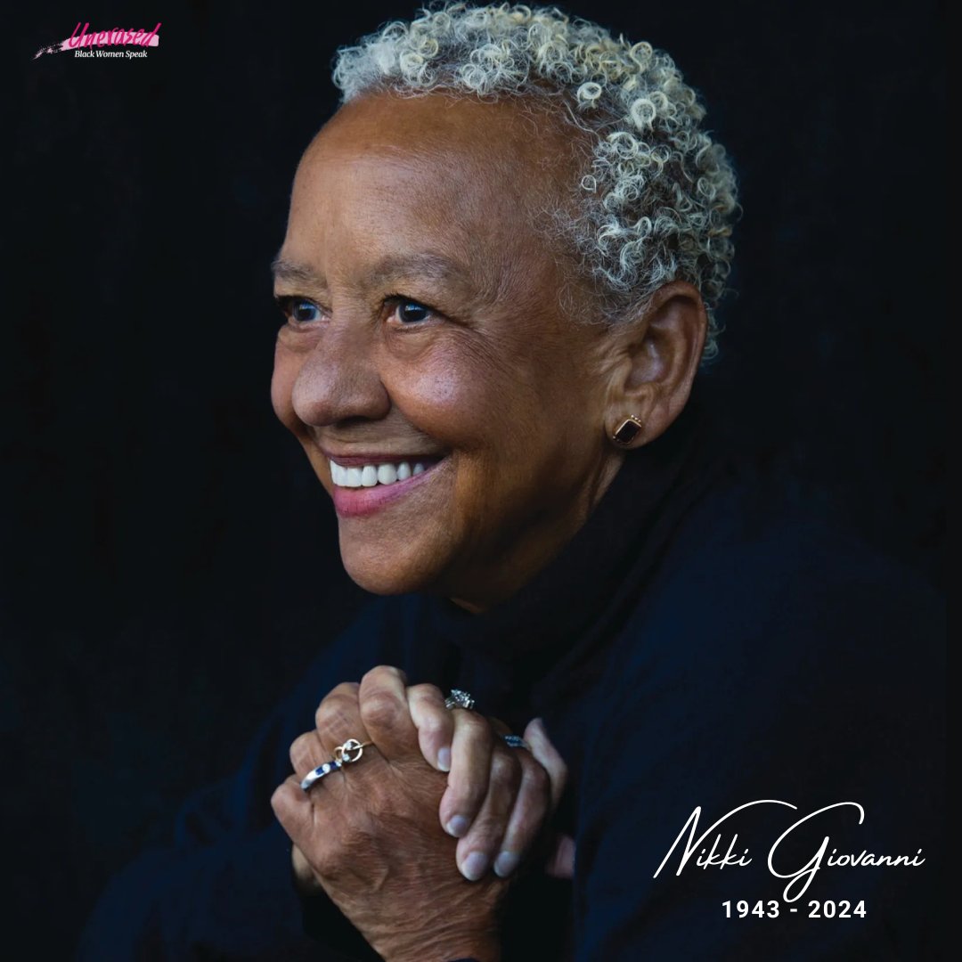 Today, we mourn the loss of a literary giant and cultural icon. Nikki Giovanni, whose words illuminated the paths of resistance, love, and Black pride, has left an indelible mark on the world. Her poetry inspired us to speak boldly and fight for justice. RIP, Nikki Giovanni.