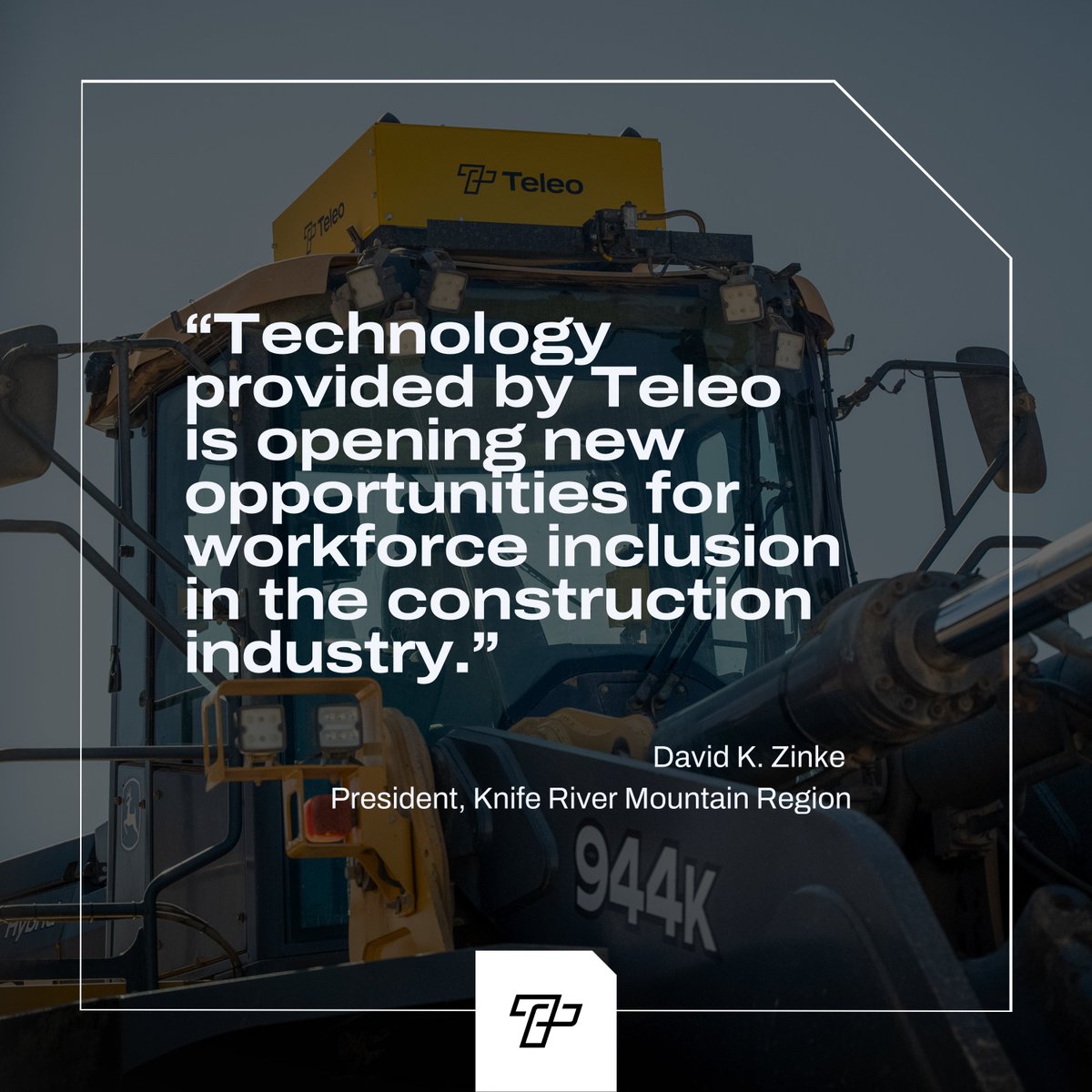 The ability to run equipment from a remote command center opens up the employment door to more people, including those living with disabilities. Knife River Corporation sees this as an opportunity to employ veterans with disabilities, and we couldn't be more excited to bring that