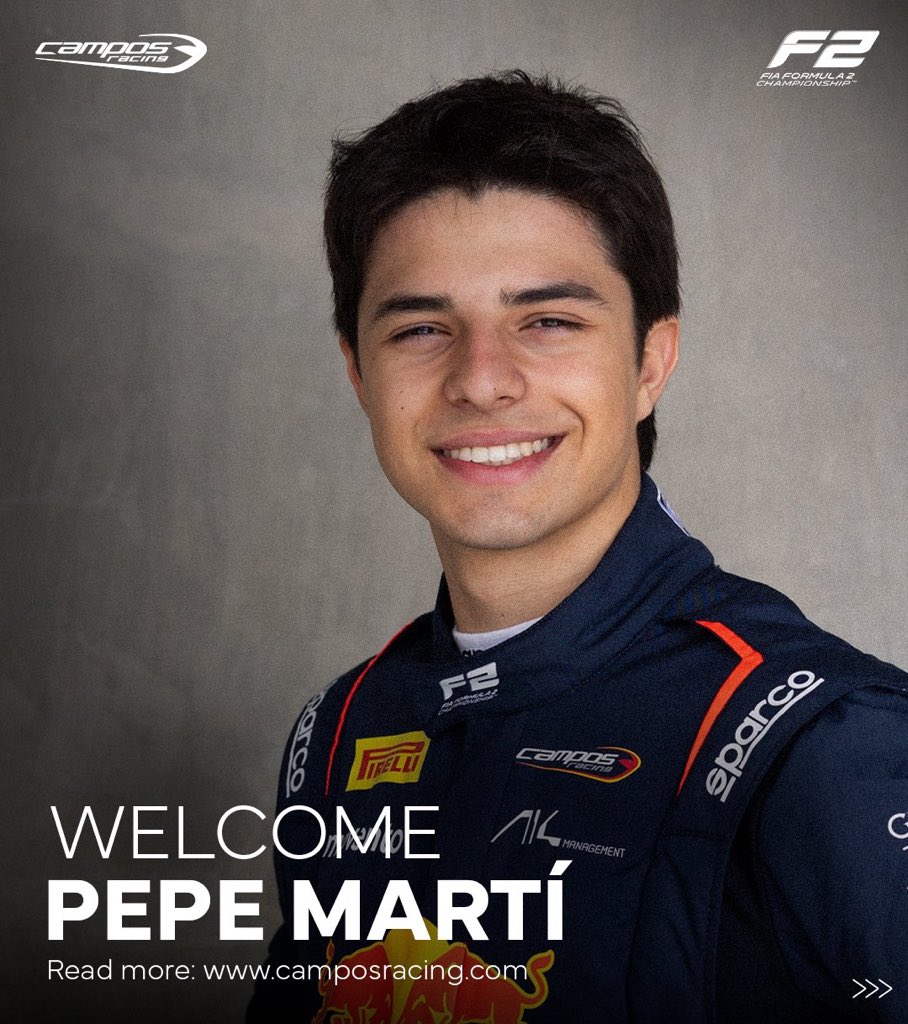OFFICIEL 🚨

Pepe Marti 🇪🇸 repart pour une saison en Formule 2, toujours chez Campos 

#F2