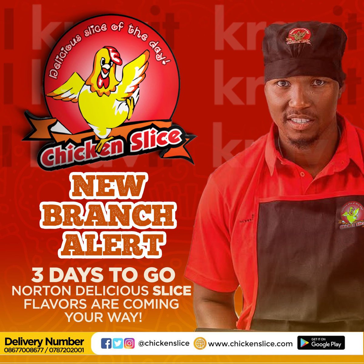 ChickenSliceog's tweet photo. Team Norton, a delicious SLICE of the day is coming your way soon, only 3 days to go!!!
#ikravit #delicioussliceoftheday #sliceflavors #newbranchalert #kravit https://t.co/gnxA21s4vI