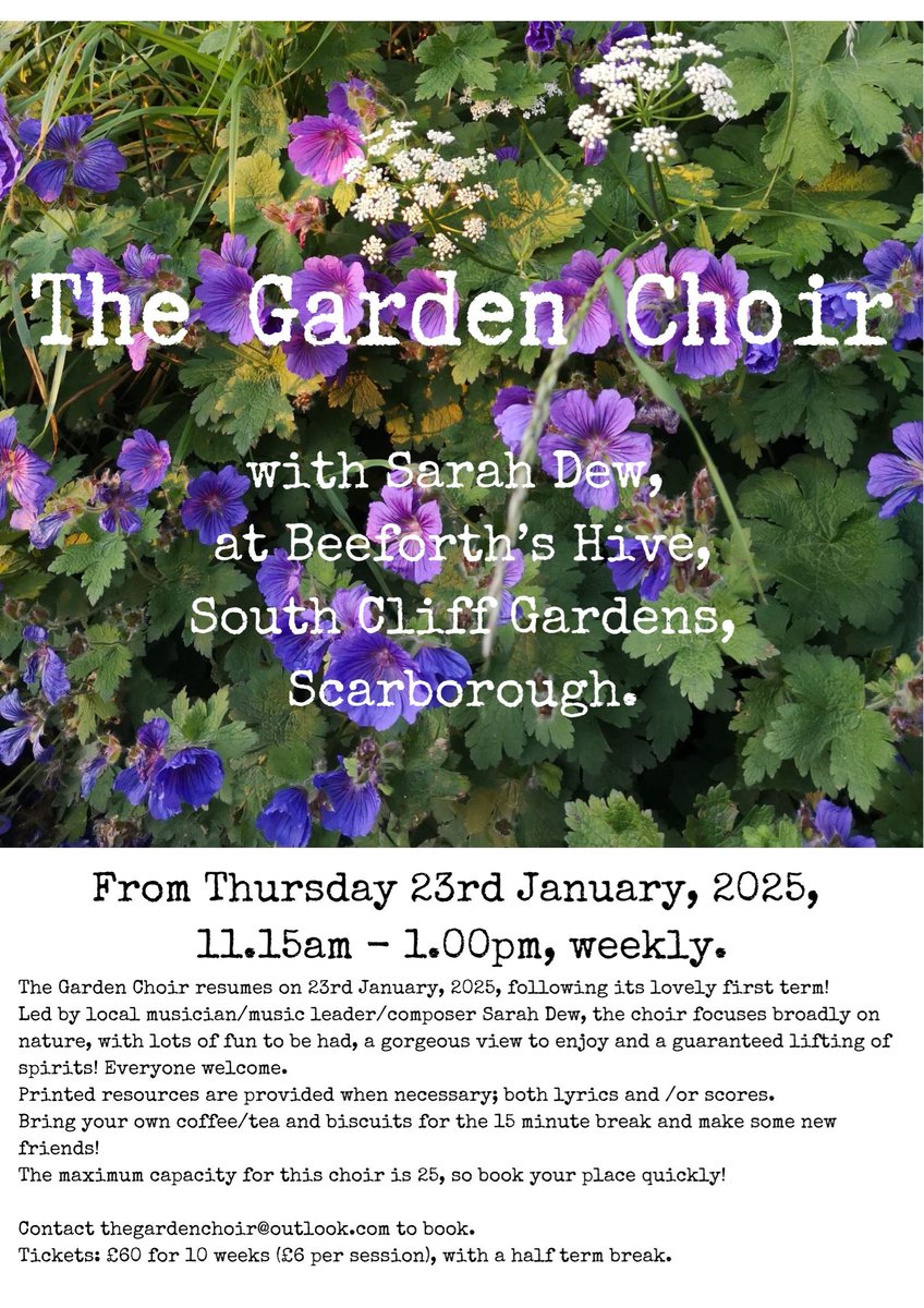 South Cliff Gardens (@hlfscgardens) on Twitter photo The Garden Choir have had a fabulous first term, if your looking for a fresh hobby, would like to make new friends or simply want the chance to sing in a stunning location then they are accepting new members for next years sessions. All details below. #choir <a href="/DiscoverCoast/">Discover Yorkshire Coast</a> The Garden Choir have had a fabulous first term, if your looking for a fresh hobby, would like to make new friends or simply want the chance to sing in a stunning location then they are accepting new members for next years sessions. All details below. #choir <a href="/DiscoverCoast/">Discover Yorkshire Coast</a>