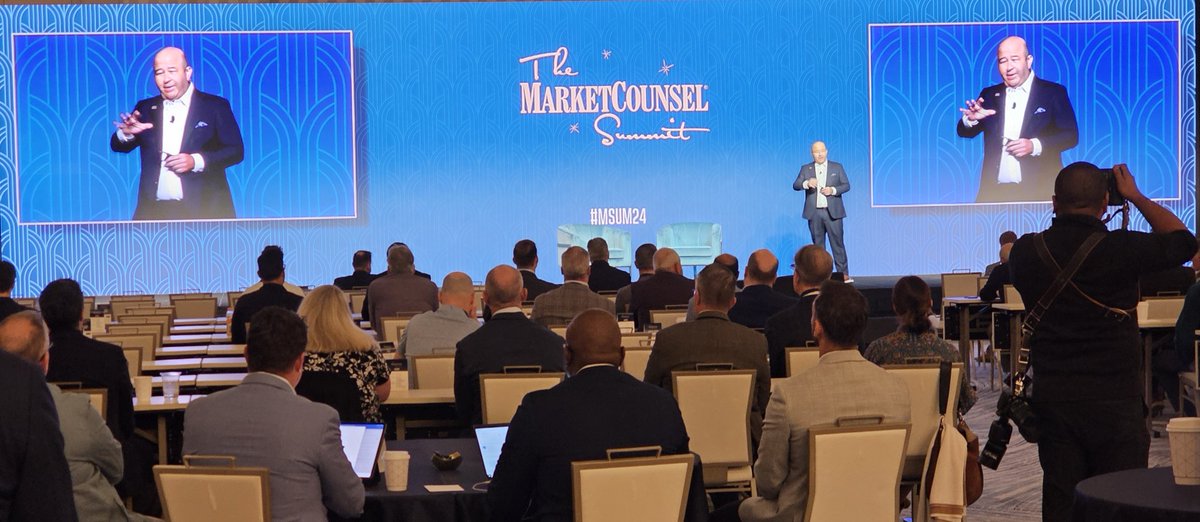 .#MSUM24 is on: <a href="/HDelux/">Brian Hamburger</a> kicking off the 16th MarketCounsel Summit. We're excited to host our clients and sponsors for the capstone industry event of the year!

#FontainebleauLasVegas