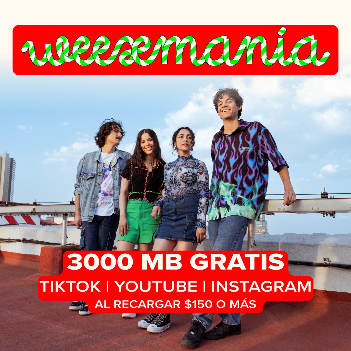 weexmx's tweet photo. ‼️El tío Weex te regala 3.000 MB🌟‼️
💚 ¡Llevate LLAMADAS Y MB GRATIS para Instagram, TikTok o YouTube🔥
🚀Recarga $150 o más y APROVECHA
+Info en: https://t.co/PB7eXKTqmS
#Weex #TelefoniaMX #Prepago #Promocion #PromocionPrepago #LlamadasGratis #MegasGratis https://t.co/fEsgeOJftF