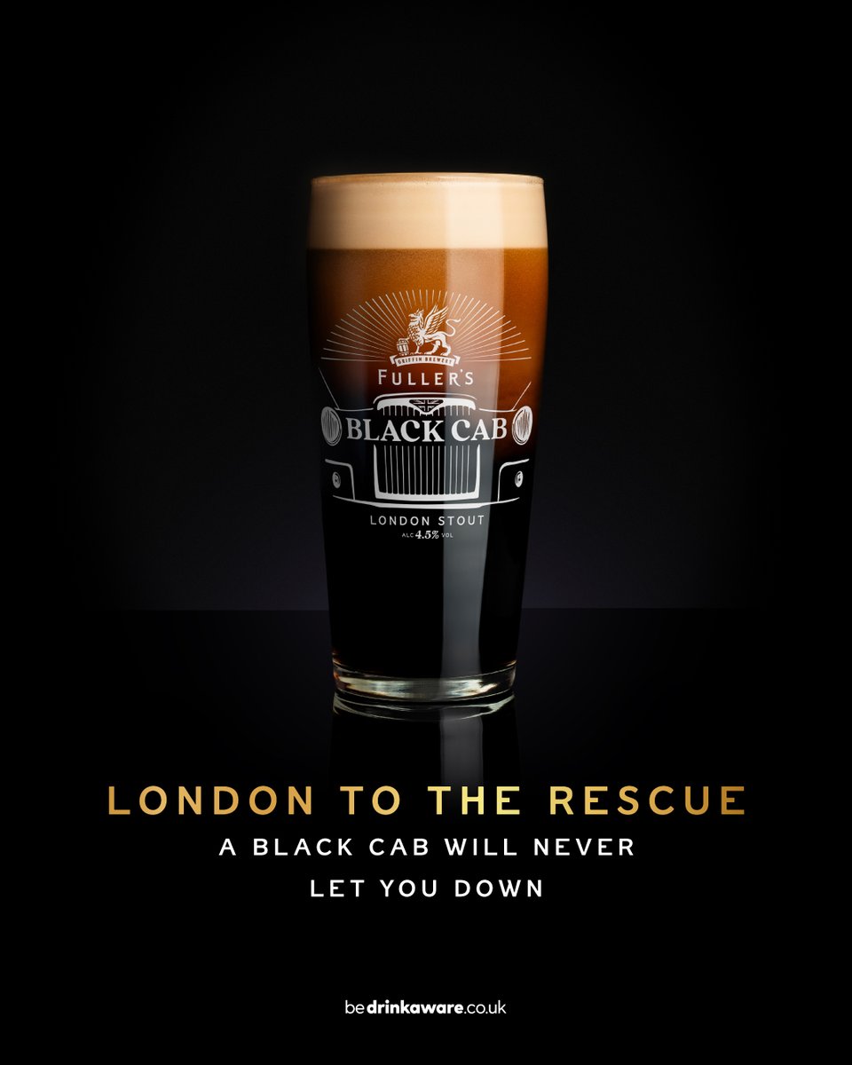 London to the rescue. A Black Cab will never let you down.

Find a pub near you: blackcabstout.co.uk

#BlackCabStout #DrinkResponsibly
