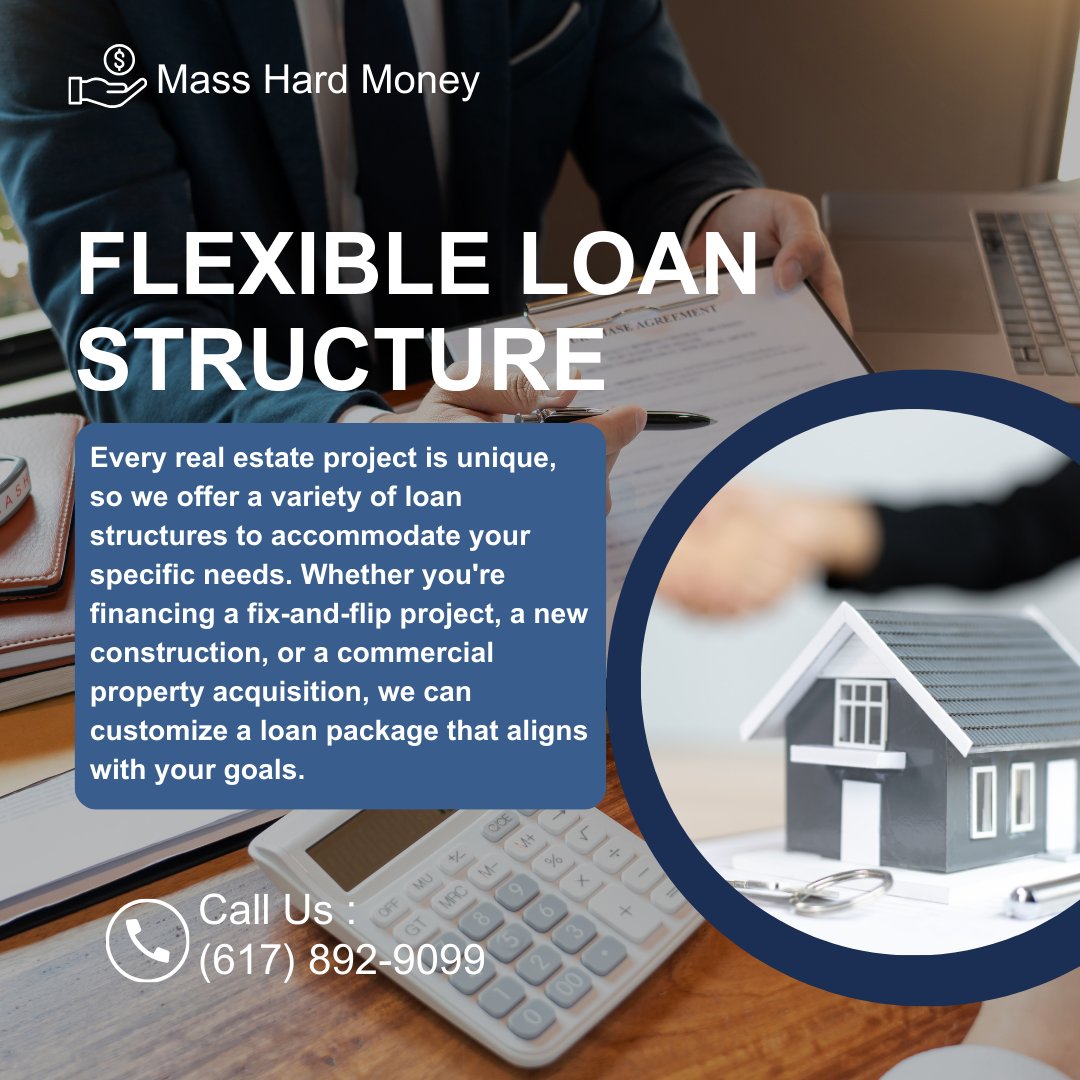 MassHardMoney's tweet image. We offer flexible loan structures tailored to your unique needs. Whether you're looking for short-term or long-term solutions, our team works with you to create a plan that fits your goals. We make financing easier and more adaptable to your situation! #MoneySolutions #RealEstate