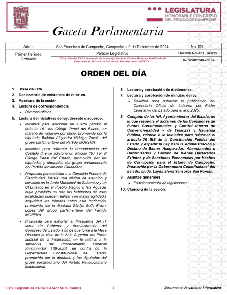 Congreso del Estado de Campeche tweet media