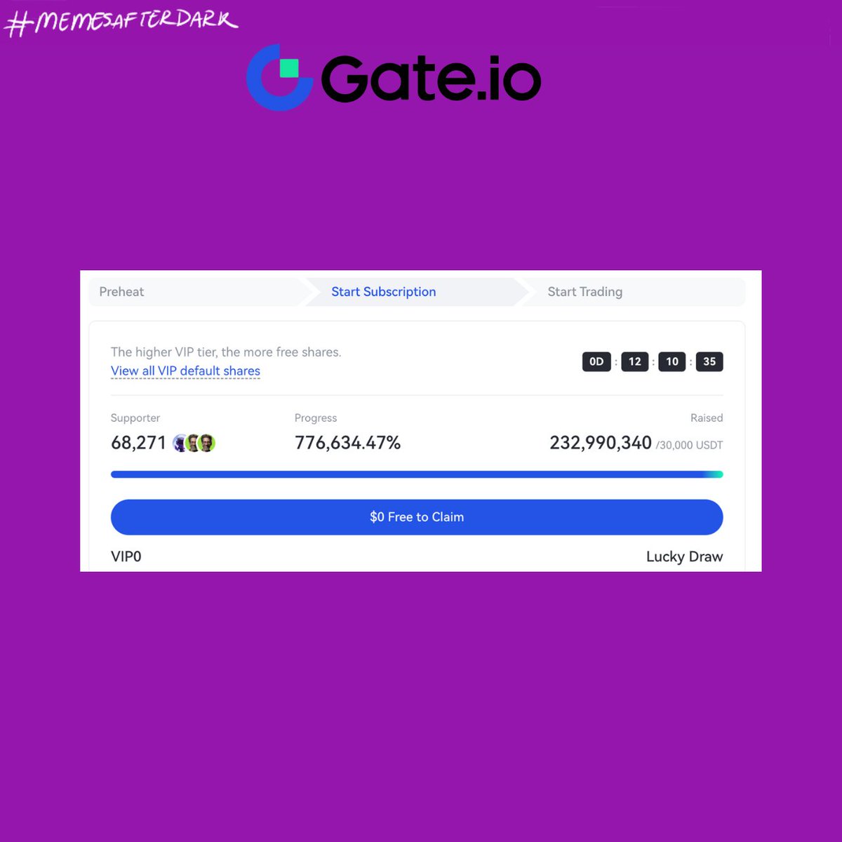 $MAD is TAKING OVER @gate_io ! 🔥

The $MAD Airdrop on Gate.io is breaking records:

- 68,271+ Supporters
- 776,634% Progress (Yes, you read that right!)
- $232M / $30K USDT raised for MAD *

If you haven’t voted yet, let’s show the world the unstoppable power of