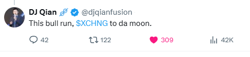 Marcel_crypto3's tweet photo. I would have to agree.... $XCHNG https://t.co/P3qErSyKzK