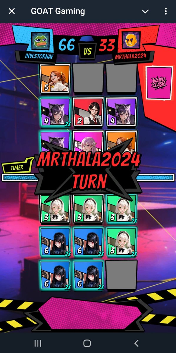 nalegendary's tweet image. Just blocked my way to victory in @playgoatgaming  #Waifu Clash 👌 

One of my Fantastic Gaming projects Ever 😍 

 #BlockIt #Gaming