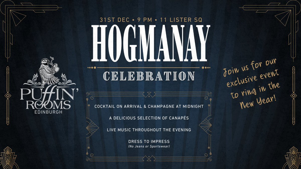 EDINBURGH FOLKS!

Secure a spot for an unforgettable 𝑯𝒐𝒈𝒎𝒂𝒏𝒂𝒚 𝑪𝒆𝒍𝒆𝒃𝒓𝒂𝒕𝒊𝒐𝒏!

An evening that promises elegance, live music,
delectable canapés, a cocktail on arrival, and
champagne to welcome midnight. 🍸

Secure your spot now! tr.ee/P0qfmRYAeu
