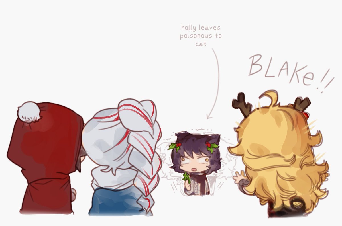 Hiru3152's tweet photo. do not decor your cats on christmas day #rwby https://t.co/AJA7jJUdfI
