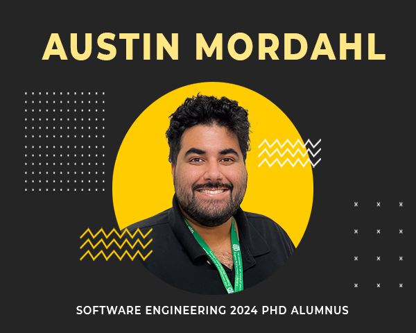 Get to know our recent Software Engineering PhD Graduate Austin Mordahl who is now shaping the next generation of scholars as an Assistant Professor at the University of Illinois Chicago! &gt;&gt;&gt; tinyurl.com/2krrj4hu