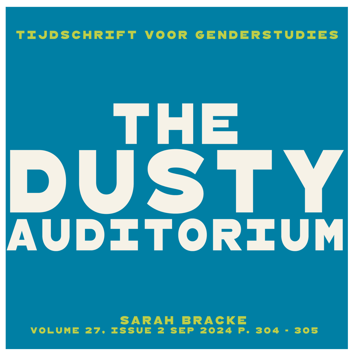 Tijdschrift voor Genderstudies tweet media