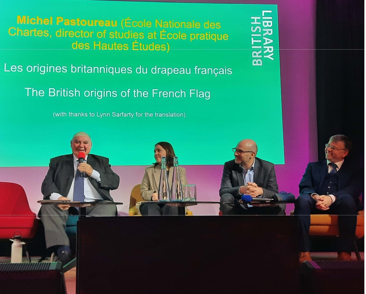 AmbDuchene's tweet photo. Delighted to conclude with Sir Roly Keating, @william_marx , @artemis_cooper &amp; Michel Pastoureau an extraordinary Rendez-vous with Collections in French at the British Library.

It was a wonderful afternoon exploring the wealth of works available in French!

#EntenteCordiale120 https://t.co/vkn5dvKx1E