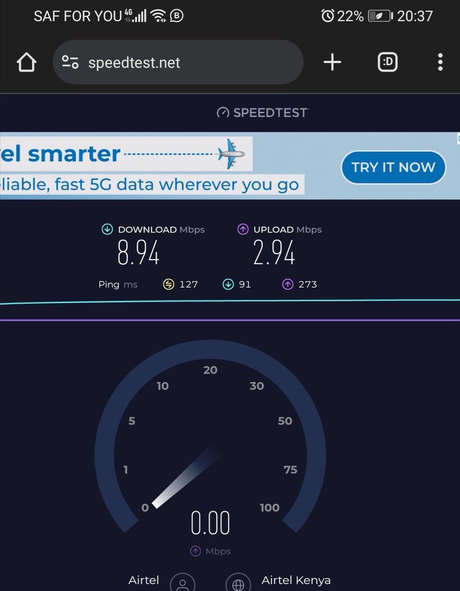 ClintAmos2's tweet photo. @AIRTEL_KE Speed disappointment why???? https://t.co/4tvMgTSSyv