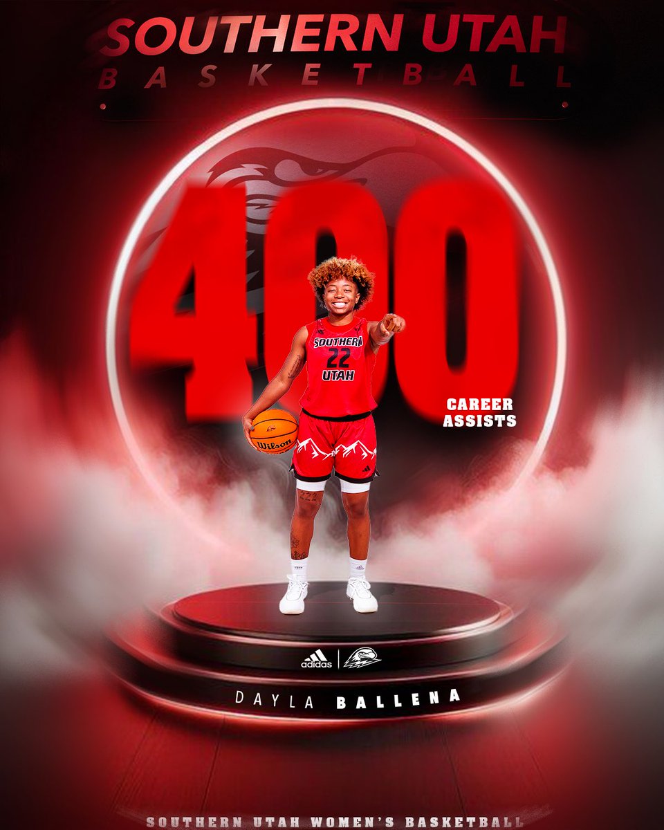 SUUWBasketball's tweet photo. Shoutout to @daylaballena on reaching 400 CAREER ASSISTS! 

#ALLINALLOUT ⚡️ #TBirdNation ⚡️ #RaiseTheHammer https://t.co/K0FxemmO9c