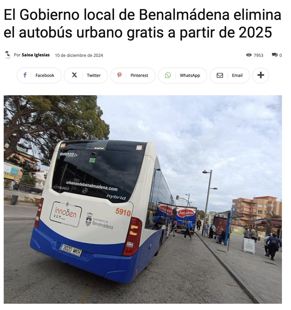 navas_victor's tweet photo. 🖐️Dos formas de entender la gestión municipal.

⚖️ Mientras Lara alcalde mantiene abierto un aparcamiento deficitario, elimina la gratuidad del transporte público urbano alegando falta de rentabilidad.

🙏 Una medida que fomentaba la igualdad de oportunidades y la movilidad sostenible, es eliminada sin pestañear por el gobierno del humo.

🚗🚗🚗Eso si, somos el municipio con mas coches y atascos de toda Málaga.

🔗Puedes leer la noticia aquí:

https://t.co/IZWFcC6PL2