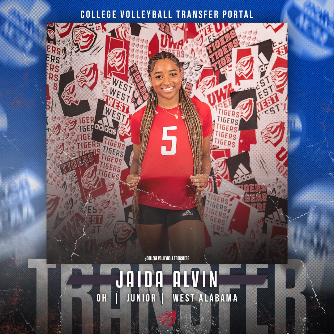 𝗜𝗻 𝗧𝗵𝗲 𝗣𝗼𝗿𝘁𝗮𝗹

✏️: Jaida Alvin
🏐: OH
🎓: Junior
📍: West Alabama
❌: <a href="/JaidaAlvin/">jaida alvin</a> 

#CollegeVBTransfers | #NCAAWVB