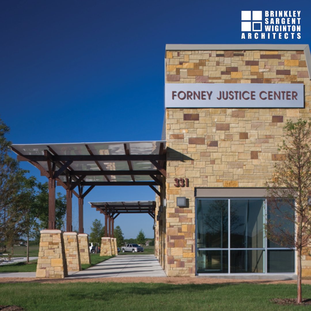 Anchoring Forney’s municipal park, we designed the Justice Center to expand with the needs of a growing population. #CelebratingDesign