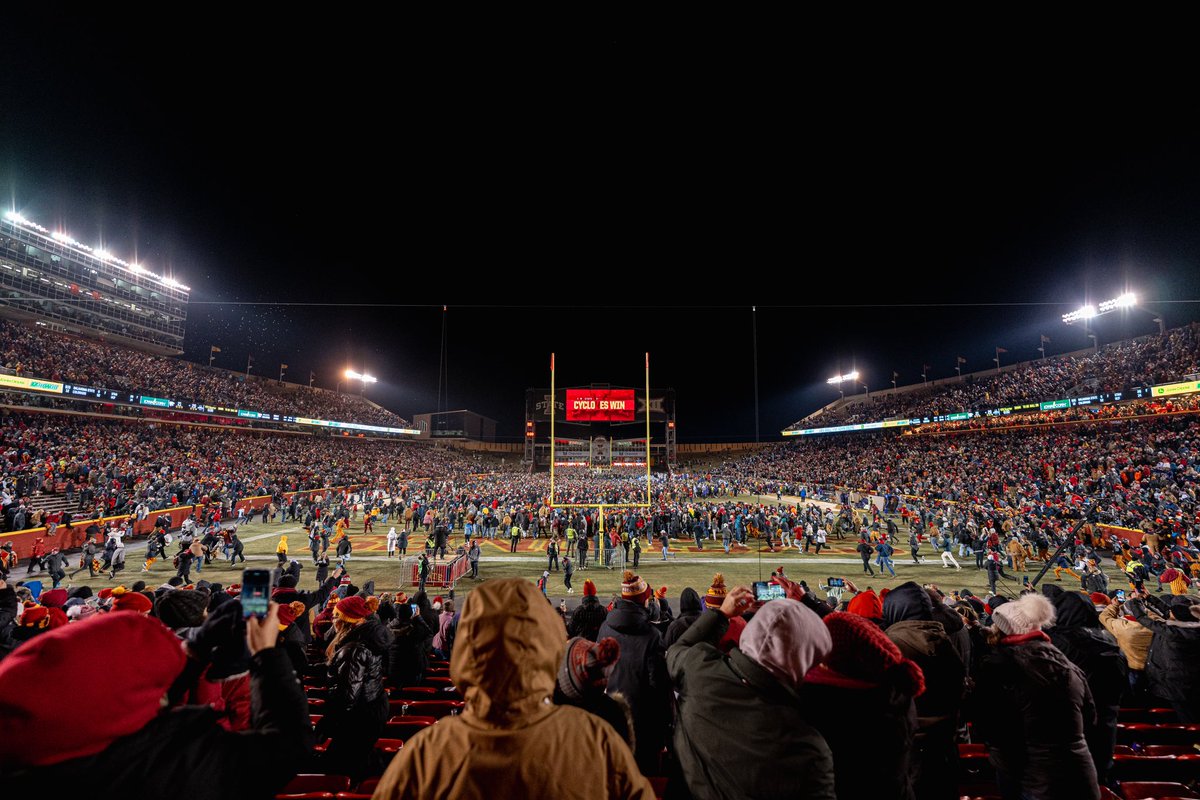 CycloneATH's tweet photo. Pictured:The best fans in college sports 🫶

CYCLONE NATION, thank you for all the support in Jack Trice this season 🌪️ The jobs not done yet… Pop-Tart Bowl 🔜 🤭 https://t.co/0S2xqE7buv