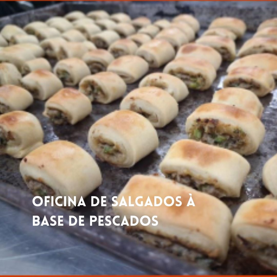 Nesta sexta-feira (13), tem oficina de salgados feitos à base de pescados. A atividade é aberta ao público, mas é preciso realizar inscrição para participar. bit.ly/4g8U9mR