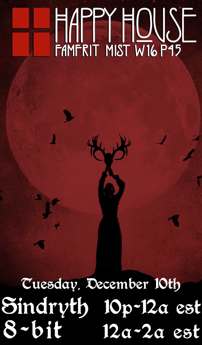 EightBitWitch's tweet image. Tonight my venue will be holding our weekly goth night! Come dance to some of the best dark music in Eorzea, from the best DJs in our community. Doors open @ 10, I take the decks at midnight. Look forward to seeing you!