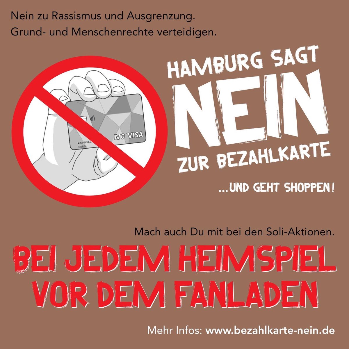 UltraFCSP2002's tweet image. Packt auch zu dem nächsten Heimspiel ordentlich Bargeld ein und zeigt, wie praktische Solidarität funktioniert! Die Initiative „Nein zur Bezahlkarte“ steht auch gegen Werder wieder vor dem Fanladen. #fcsp